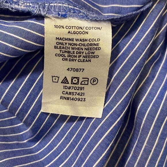 LOFT Blue & White Pinstripe Long Sleeve Tunic NWT | Size S - Picture 4 of 4